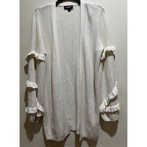 Express Long Sleeve Open Ivory Sweater Cardigan ~ Size Medium